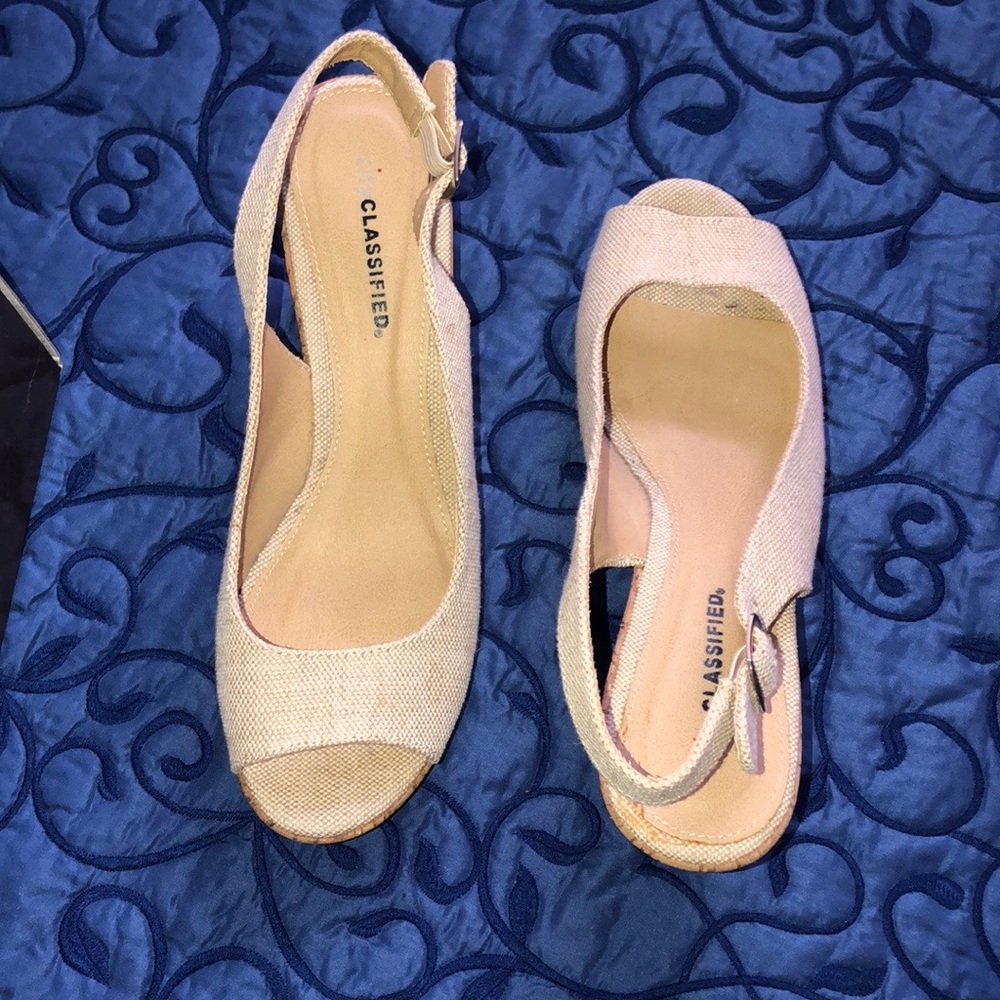 Pair of open toe espadrille sandals